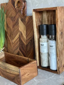 Kasser Akacie - Sæt med 2 stk.