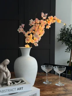 Kirsebærgren med lys - Rosa