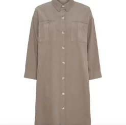 Kjole i baby fløjl - Fango