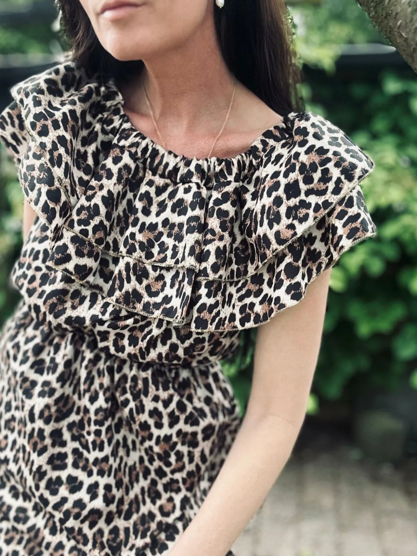 Kjole LANA off shoulder Leo