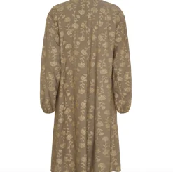 Kjole med guld print