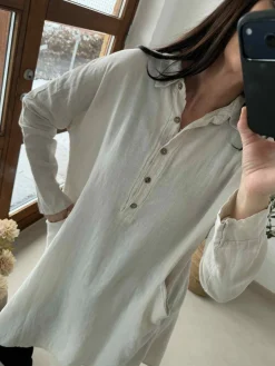 Kjole med lommer - Hør / viscose