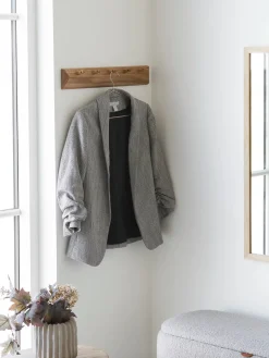 Knagerække med 5 knager, egetræ