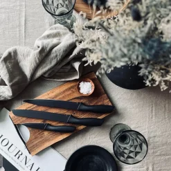 Knivsæt 5 stk - Mat sort