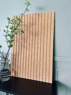 Korkplade Natur m. Panel effekt – Støjdæmpende