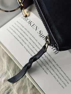 Kosmetikpung / Clutch - Black leather