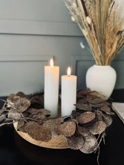 Krans med glimmer - Brun