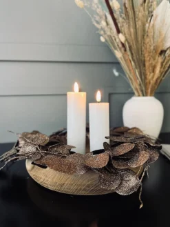 Krans med glimmer - Brun