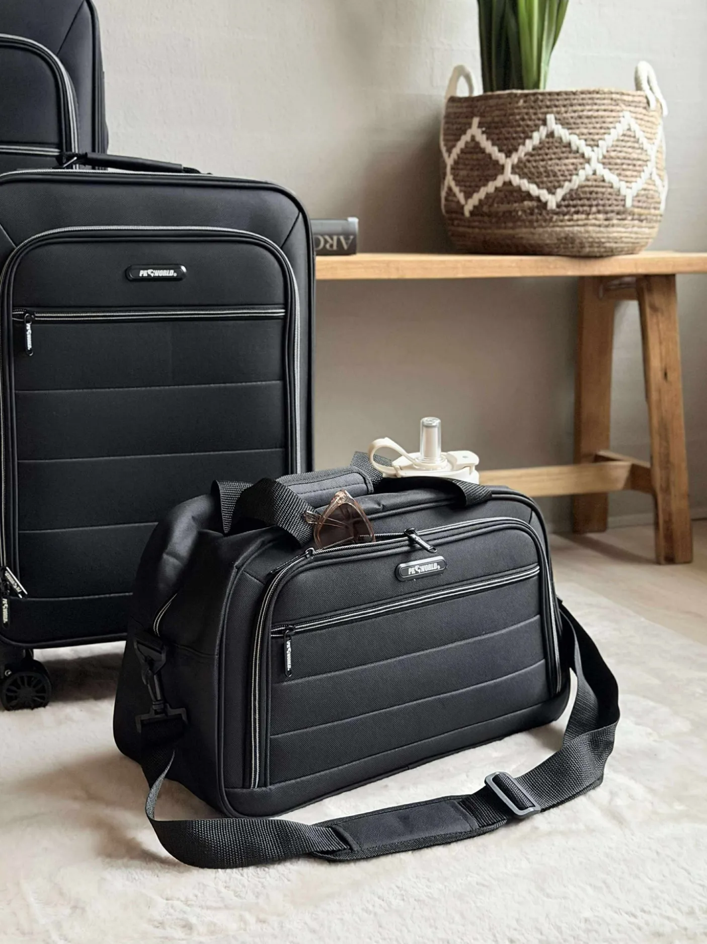 Kuffert sæt af 3stk og tage til håndbagage