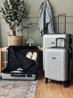 Kuffert sæt LUX Silver - Sæt af 3 stk.