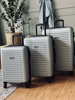 Kuffert sæt LUX Silver - Sæt af 3 stk.