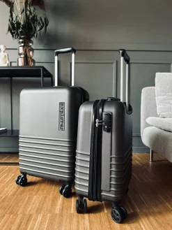 Kuffertsæt af 2 størrelser - Mørkgrå letvægt