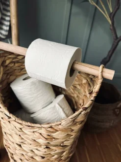 Kurv m. toiletpapirholder – Lys Natur