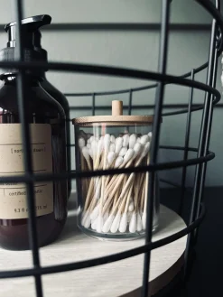 Kurv med sort metal – Rund