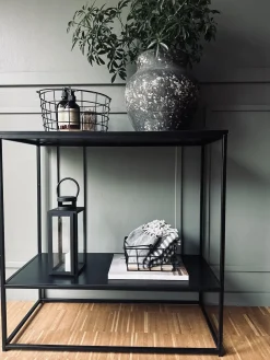 Kurv med sort metal – Rund