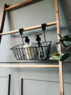 Kurv til ophæng - Sort metal