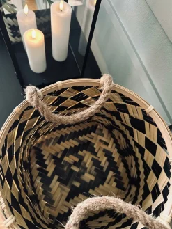 Kurve i 3 størrelser – Bambus håndlavet