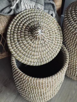 Kurve med låg i søgræs - Sæt med 2 stk.