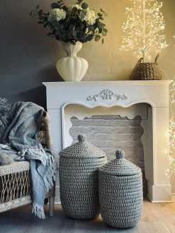 Kurve med låg i søgræs - Sæt med 2 stk.