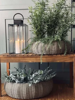 Kurvesæt Rattan - Natur 2 stk.