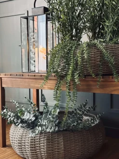 Kurvesæt Rattan - Natur 2 stk.