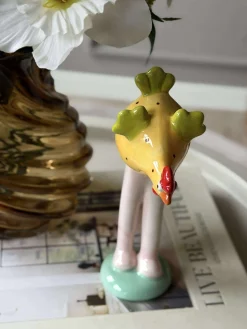 Kylling med lange ben - Gul med prikker