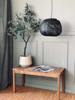 Lampe bambus - Sort dia 33