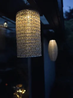 Lampe cylinder med solceller - SUMMER GOLD