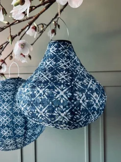 Lampe med solceller Pear – SUMMER BLUE