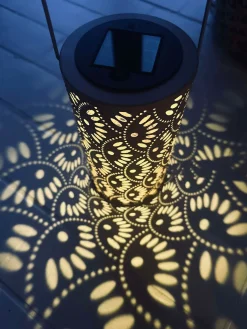 Lanterne DELI m. Solceller – Beige