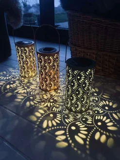 Lanterne DELI m. Solceller – Beige