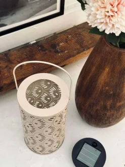 Lanterne DELI m. Solceller – Beige