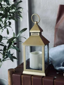 Lanterne m. Timer - Gold