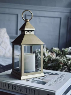 Lanterne m. Timer - Gold