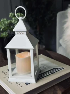 Lanterne m. Timer - White