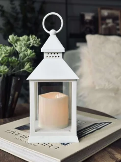 Lanterne m. Timer - White
