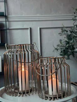 Lanterne med glas - Gold 29cm