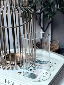 Lanterne med glas - Gold 29cm