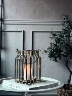 Lanterne med glas - Gold 21cm