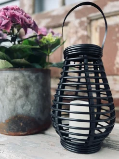 Lanterne med solceller - BLACK VIXA