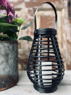 Lanterne med solceller - BLACK VIXA