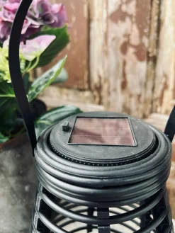 Lanterne med solceller - BLACK VIXA