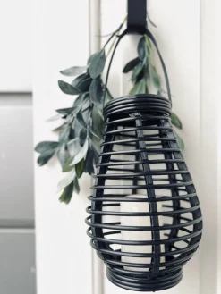 Lanterne med solceller - BLACK VIXA