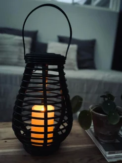 Lanterne med solceller - BLACK VIXA