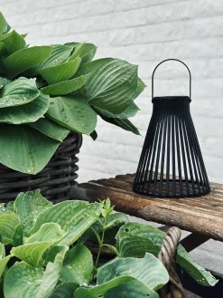 Lanterne med solceller - GARDEN BLACK 24cm