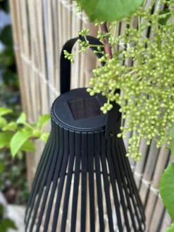 Lanterne med solceller - GARDEN BLACK 24cm