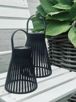 Lanterne med solceller - GARDEN BLACK 14cm