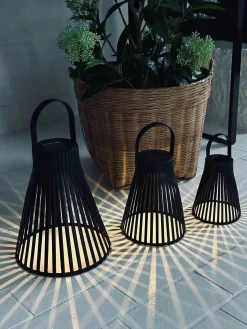 Lanterne med solceller - GARDEN BLACK 14cm