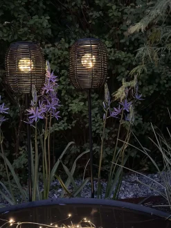 Lanterne på spyd Black - Solar