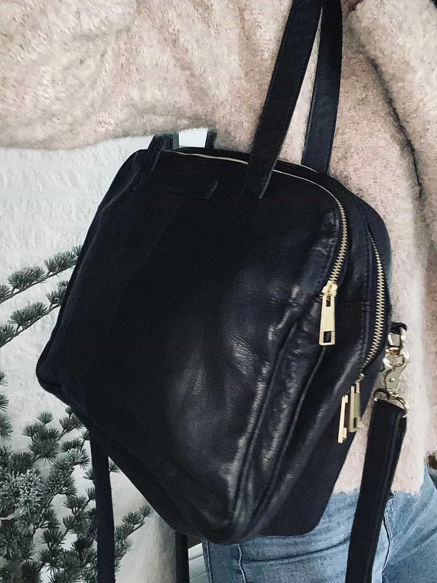 Laptop taske i blødt skind // Sort Deluxe